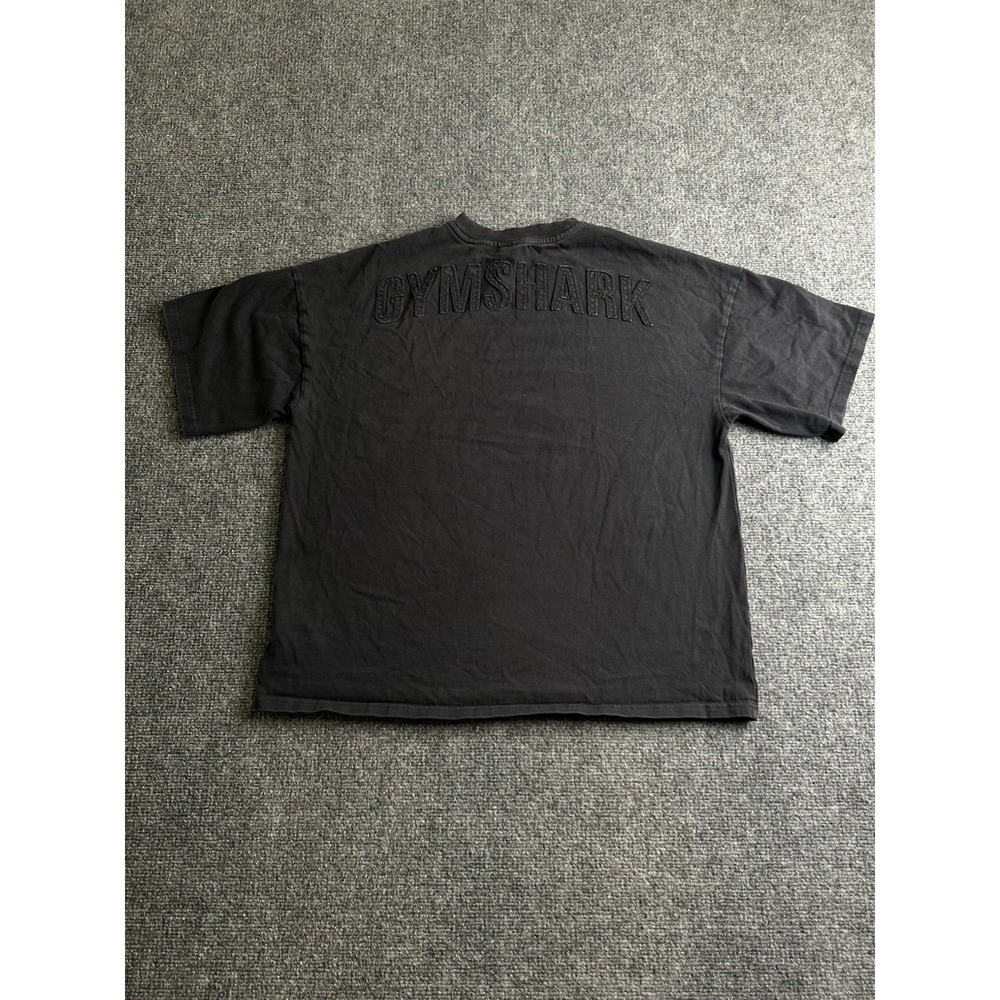 Mens Gymshark Oversized Heavyweight T-Shirt Black, Size S